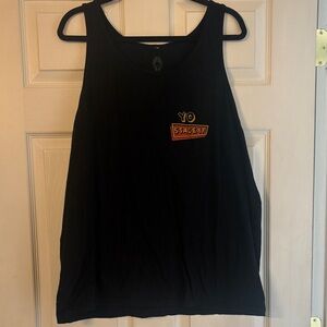 Black Graphic Tank Top